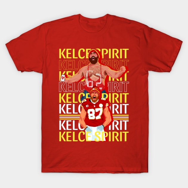 Travis Kelce x Jason Kelce Spirit - Red T-Shirt by Mic jr